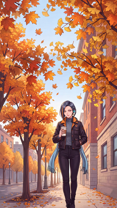 Fall: city street